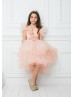 Satin Tulle Tutu High Low Flower Girl Dress